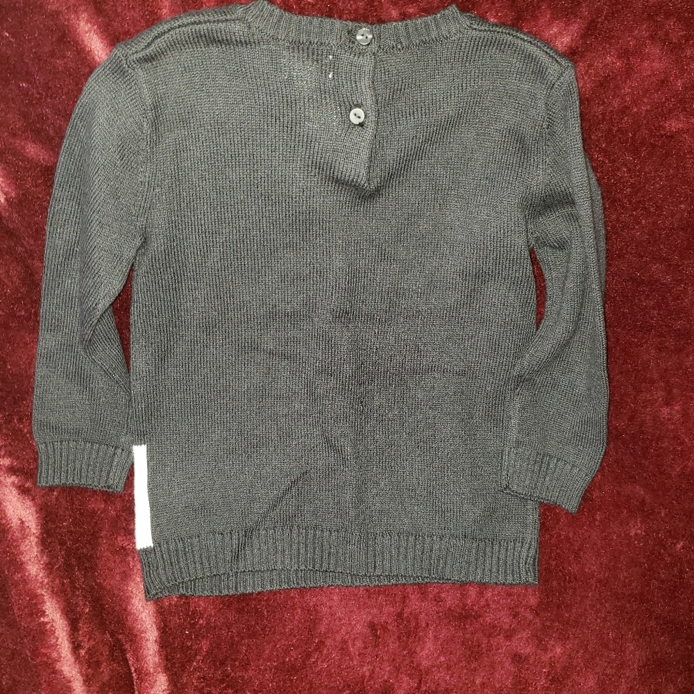 Toddler Girl's 2T Black/Rose Gold/White Sweater - Picture 2 of 2